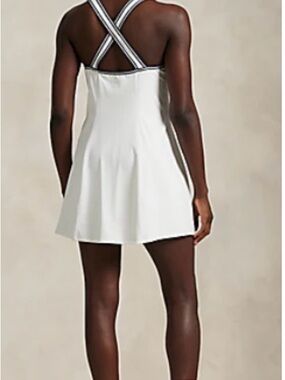 RLX Ralph Lauren White Cross-Back Skater Mini Dress